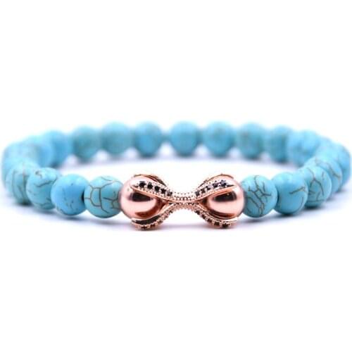 KANGKANG 2019 popular 5 color 8mm stone Bracelet Pave CZ Rose gold Eight claws Bracelets for Men&Women Classic Jewelry charm
