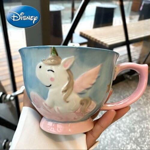 Disney Hand-painted Ceramic Breakfast Mug Creative Personality Trend Large Capacity Coffee Oatmeal Mug Milk Cup