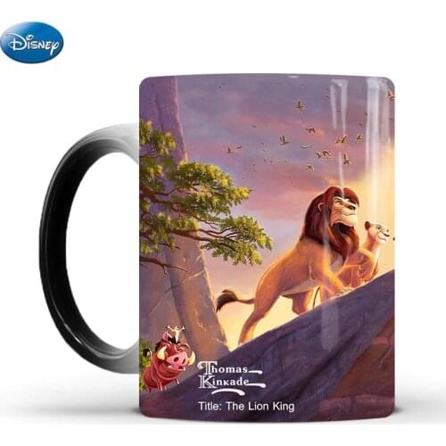 Disney Mugs Cartoon Lion King Magic Color Changing Ceramic Mugs Home Large Capacity Coffee Mugs Gift Mugs Milk Mugs