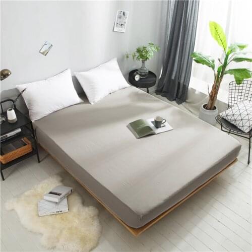 LAGMTA 1pc 100% cotton solid colour fitted sheet Thicken mattress cover high quality sheets can be