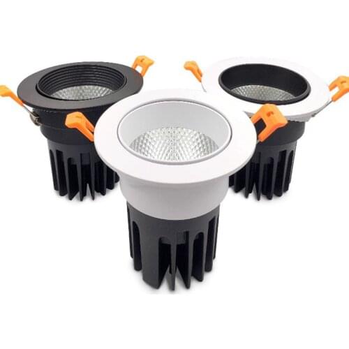 LukLoy Die-casting COB Recessed Spotlight LED Embedded Ceiling Down Ligh tHotel Large Office Museum Clothing Store Downlight