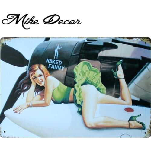 [ Mike86 ] Naked Fanny Pin-up HOT LADY Tin sign Art wall decoration House Cafe Bar Vintage deco AA-9 Mix order 20*30 CM