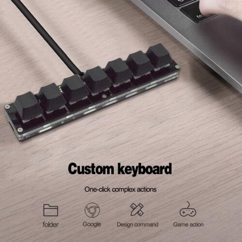 OSU Mini 7key Keyboard Photoshop Drawing Keyboard Support Red Switch Programming Macro Keypad Mechanical Keyboard With Software