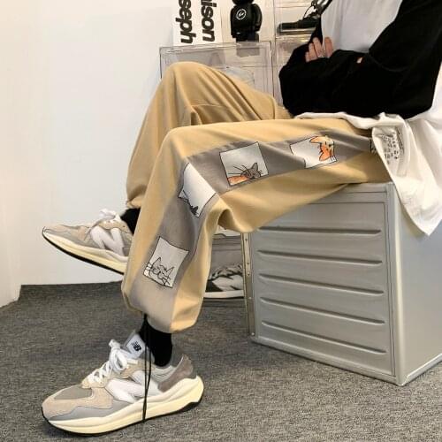 Men Hip Hop Pants 2021 Autumn Harajuku Vintage Causal Joggers Male Streetwear Sweatpants