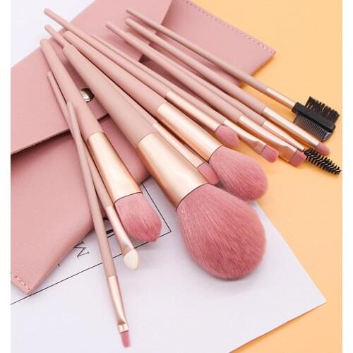 12pcs Makeup Brush Kit with Storage Bag Eyeshadow Brush Foundation Brush Cosmetics Concealer Brushes Makeup Brusher Make Up Tool