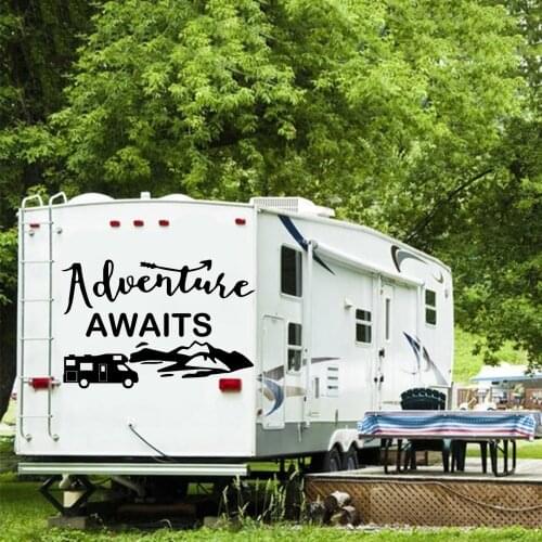 Large Size Adventuer Car Sticker For RV Car Decorative Camper Decal Stickers Auto Body Window Decals To Cover Scratches