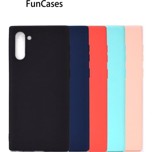 Note 10 Solid Color Cellular Phone Cases For etui Samsung Note 8 Estuche sFor Samsung Galaxy estojo Note 10 Pro 9 Soft Silicone