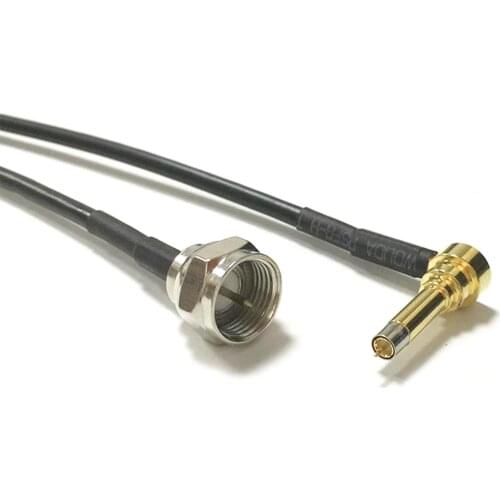 New Wireless Modem Wire F Male Plug To MS156 Right Angle Connector RG174 Cable 20CM 8" Pigtail Fast Ship