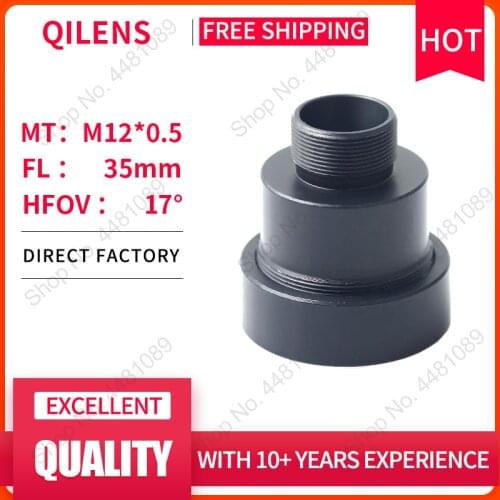 QILENS M12 LENS FL 35mm Pinhole for 1/2 CCD with F2.0 Mini CCTV HD 2.0 Megapixel for Security Cameras