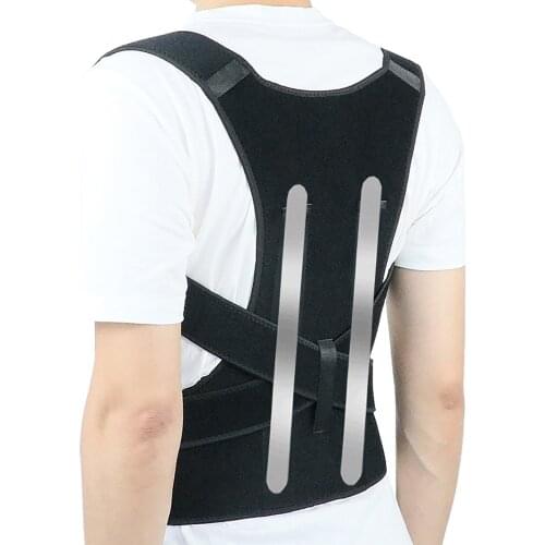 Adjustable Double Pull Steel Orthopedic Correcting Kyphosis Posture Corrector Brace Shoulder Upper Back Scoliosis Support Belt