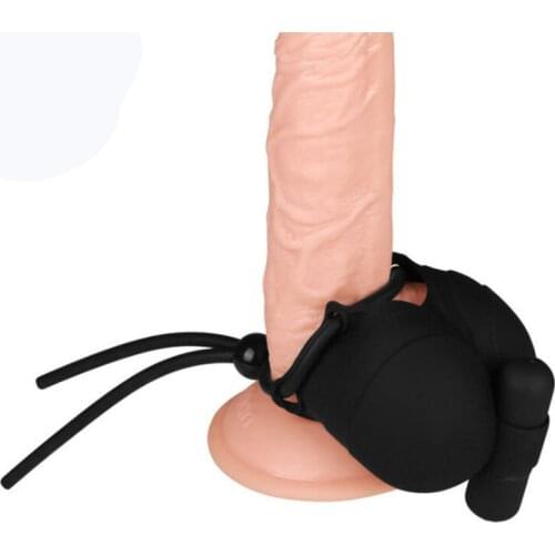 Scrotum Backpack Ejaculation Delay Toy Men Vibrator Scrotal Massage Male Masturbation Penis Exercise Sex Toys For Man Couples