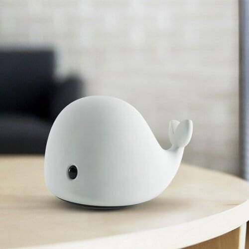 Silicone Dolphin Night Light Table Lamp, Touch Sensor, 6 Colors Light Changing, Rechargeable Baby Night Light for Bedroom