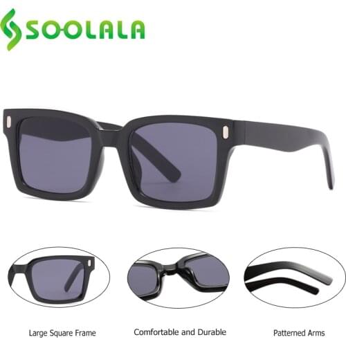 SOOLALA 2021 New Arrival Retro Square Sunglasses Men Women UV400 Sun Glasses Brand Designer For Male Female Eyewear