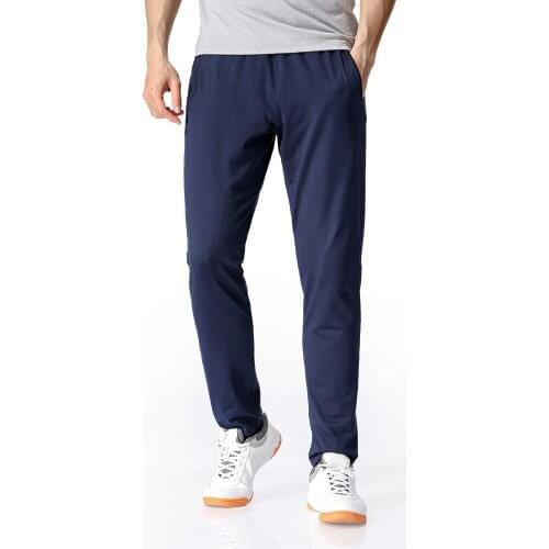 Knitted Trousers Skinny Track Pants Polyter Breathable Football Soccer Long Pants Running Wear Sports Trousers Men