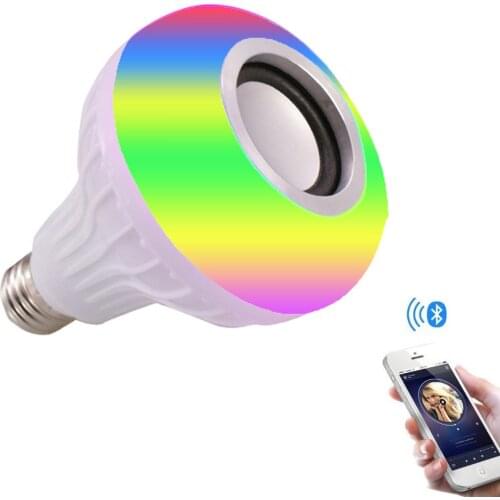 Smart RGB RGBW Wireless Bluetooth Speaker Bulb 220V 110V 12W LED Lamp Light Music Player Dimmable Audio Remote Controller Lights
