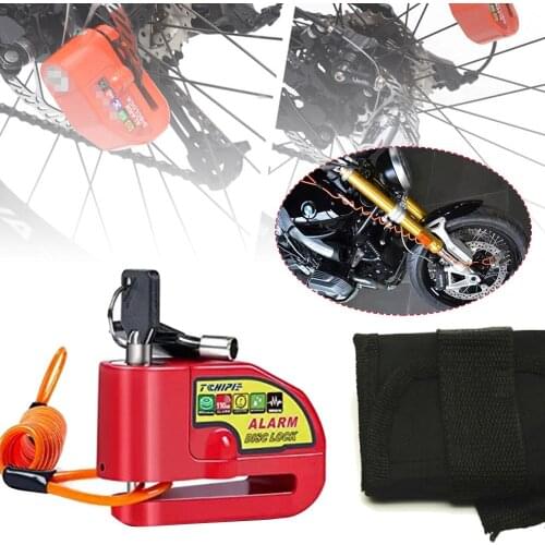 Waterproof Bicycle Motorcycle Alarm Lock Bike Lock Security Anti-theft Lock Moto Reminder Cable Disc Brake Lock