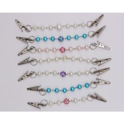 1pcs pearl alloy sweater cardigan clip brooch fashion metal buttons for clothing decoration hook