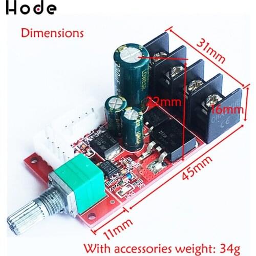 DC 10V-50V 15A DC Motor Speed Controller Module LED Dimmers Board High-power Motor Governor LED DC Dimmer Module Speed Switch