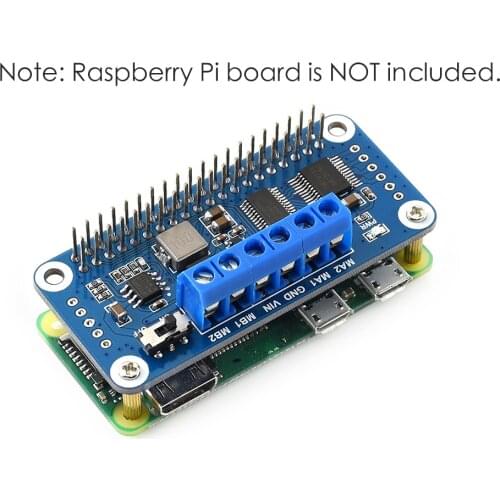 2-Channel PWM DC Motor Driver Module Expansion Board Shield HAT for Raspberry Pi RPI Zero W WH 3B Plus 4 4B Accessories