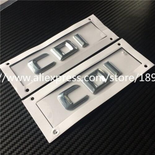 20pcs New Car Styling 3D ABS Plastic Chrome CDI TDI CGI Rear Boot Trunk Emblem Side Decal Badge Sticker logo