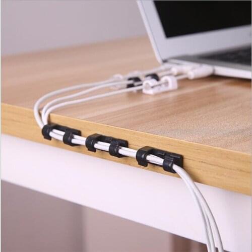 20Pcs Cable Organizer Clips iPhone Data Line Winder USB Charging Management Desktop ABS Wire Manager Earphone Cord Holder