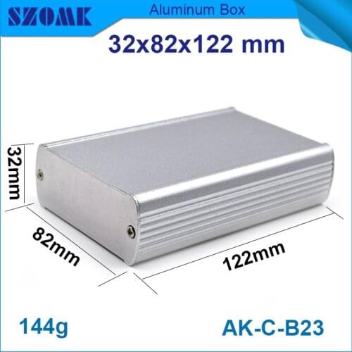 Box aluminum desktop enclosure 10pcs/lot IP54 housing smooth surface housing for GPS trackers and fit PCB 27x79 mm