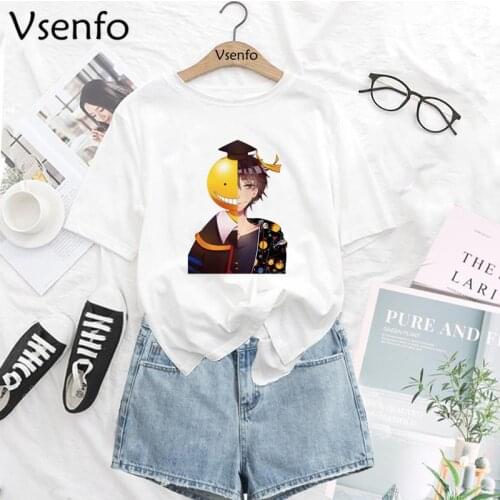 Anime Assassination Classroom T Shirt Women Men Korosensei T Shirt Funny Cartoon Print Short Sleeve Cosplay T-shirt Tops Tees