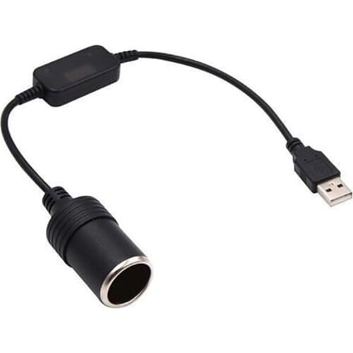 Female 12V-24V Car Cigar Cigarette Lighter Socket Plug Connector Cable Adapters High Quality 2A