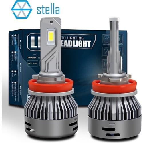 Stella Car Lights LED 65W 16000LM H7 H4 H11 LED Lamp for Headlight Bulbs H1 H8 H9 9005 9006 Turbo H7 LED Bulb 12V 24V truck/van
