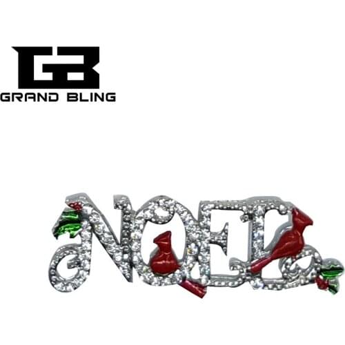 Bingbling Crystal Christmas Brooch Fancy Design of NOEL Pin Gift