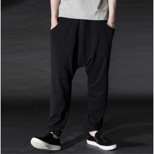 27-44 Spring And Autumn New Personality Stage Clothing Flying Squirrel Low-end Harem Pants Mens Trousers Big Crotch Full Length