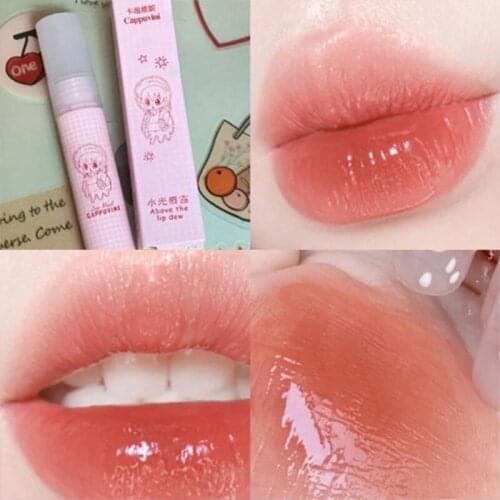 Cappuvini Liquid Lipstick Water Luminous Lip Gel Clear Light Mirror Lip Glaze Longlasting Waterproof Lip Gloss Lip Makeup TSLM2