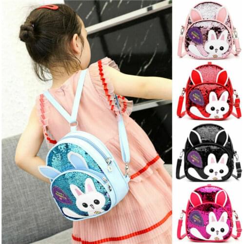 Pudcoco 2020 Baby Accessories Bling Bling Lovely Kids Baby Backpack 3D Cartoon Bag Children Girls Cat Sequins School Bag