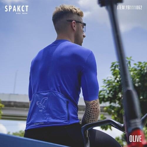 Spakct Breathable Unisex Cycling Jersey Spring Summer Anti-skip Hem Bike Clothing Pro Road Team Bicycle Jersey 3 Back Pockets