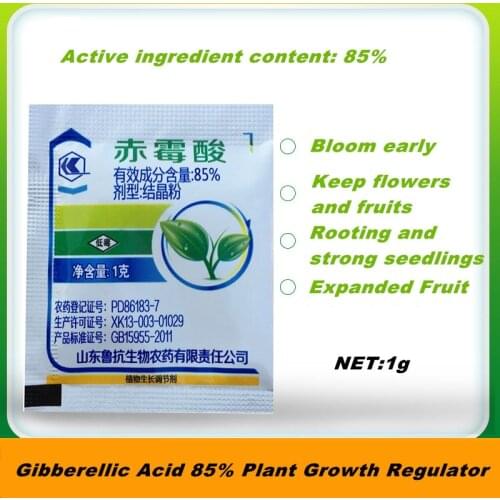 1g Concentrate Gibberellic Acid 85% Plant Growth Regulator Break Sleep Fertilizer Increase Production For Home Garden