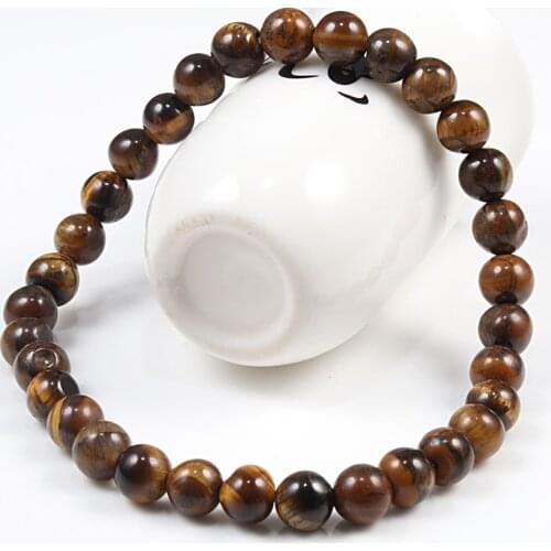 Hot Sale Natural Stone 6mm Beads Buddha Bracelet Tiger Eyes Yoga Meditation Bracelet For Charm Men Women Handmade Jewelry Gifts