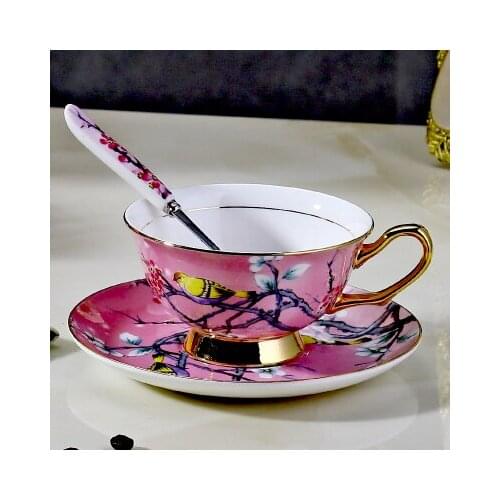 Bone china retro style coffee cup set luxury palace small black tea milk carton set gift home drinks free delivery