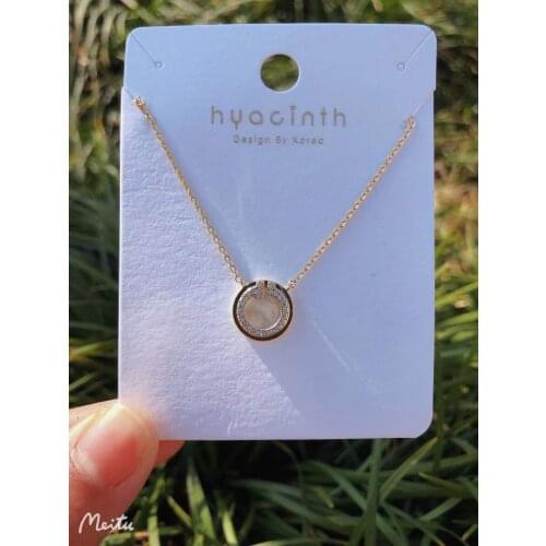 Natural Fresh Mother Shell Choker Necklace W/14K Gold Real Zircon Brass Round Disc for Women Lady Party Wedding Jewellery Hotsal