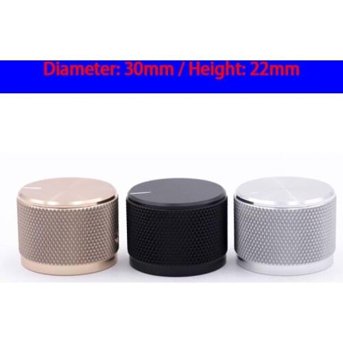 KYYSLB GDAK0191 30*22mm Solid Aluminum Alloy Knob Tube Amplifier Radio Knob Car Volume Potentiometer Chassis Knob
