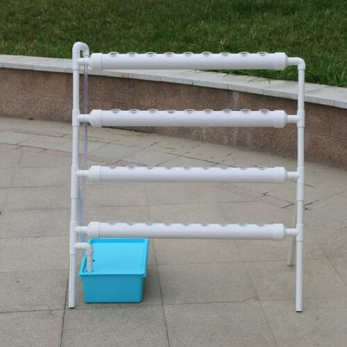 Ladder Soilless Cultivation Pipe Planting Rack Hydroponics System Balcony Planting Machine 36 Holes Pipe Vegetable Planting Rack