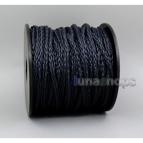 LN006142 Dark Blue Litz 8 Cores OCC Silver Plated Bulk Wire For DIY Shure Fostex QDC 1964 ue westone Earphone Headphone Cable