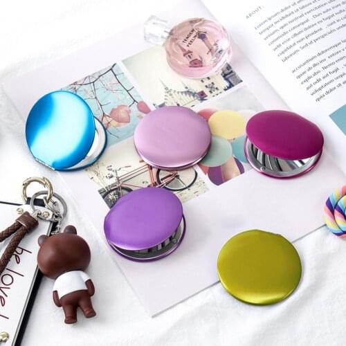 Metal Nice-looking Makeup Double-sided Carry on Mirror Anti-fog Folding Mirror Good Craftsmanship for Travel