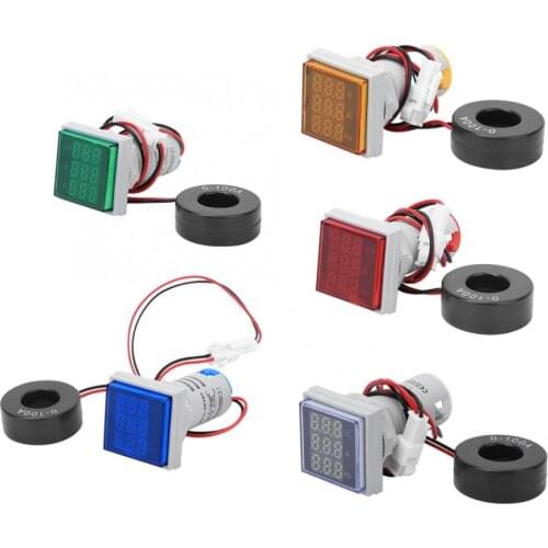 AD112-22 FVAH Multifunction 3 in 1 Digital Voltage Current Frequency Meter 3-Digit Display Square Voltmeter Ammeter Hertz Tester