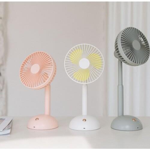Desktop Fan USB Rachargeable Stretch Portable Fan Shaking Head Height Wind Speed Air Conditioner Table Easy To Carry