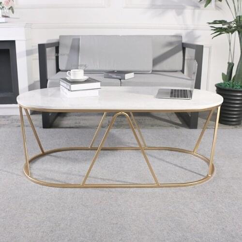 Nordic Style Hotel Lobby Restaurant Coffee Table Household Furniture Oval Tea Tables Living Room Reception Office Cafe Low Table