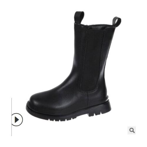 New Luxury Chelsea Boots Children Girls Boots Chunky Winter Shoes Platform Ankle Boots Slip On Chunky Heel Boot Baby Boots