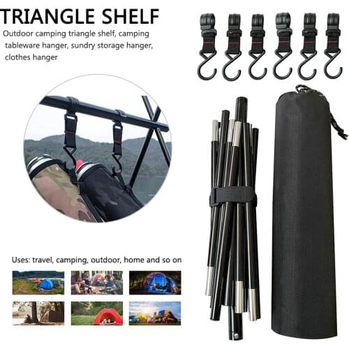 Hanging Rack Outdoor Camping Triangle shelving Sundry Suspension Bracket Storage Hanger Triangle Shelf Clothes Hanger