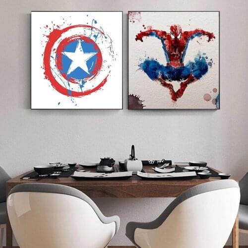 Marvel SuperHero Movie Spiderman Avengers Comics Canvas Painting Posters HD Print Wall Art Living Room Decoration