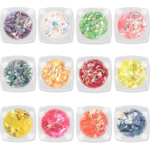 Mix Candy Color Nail Glitter Irregular Hexagon Flakes Sequins Nail Dust Powder for Gel Paillette Decoration
