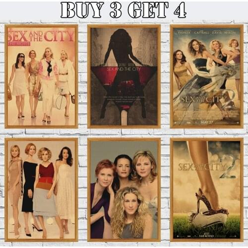 Sex And The City Classic Us Tv Shows Vintage Retro Poster Decorative Wall Stickers Home Kraft Posters Bar Art Decor